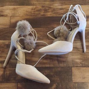 Size 7 Tan Puff lace up Pump